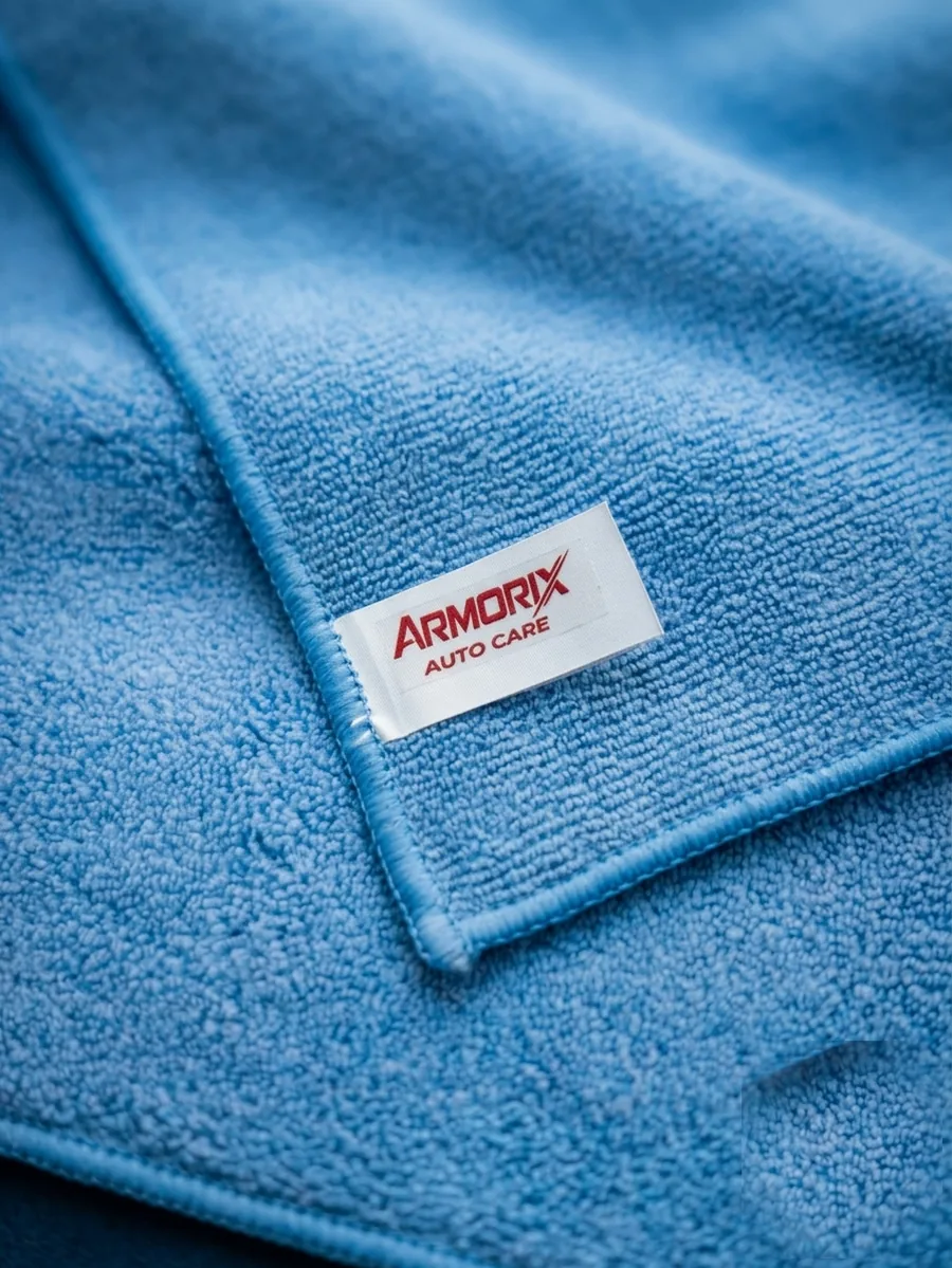 Close-up of an Armorix 400 GSM microfiber cloth