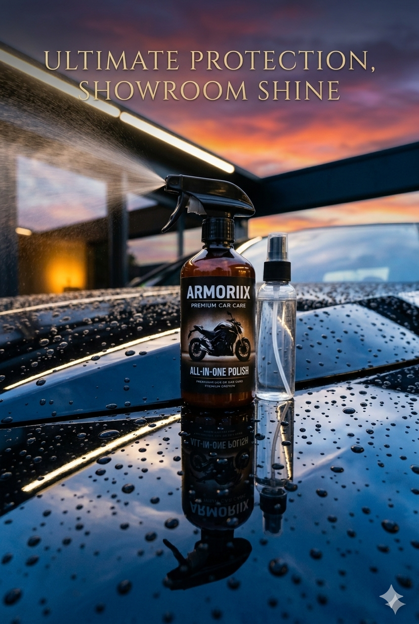 Armorix All-In-One Polish applied to a luxury car interior