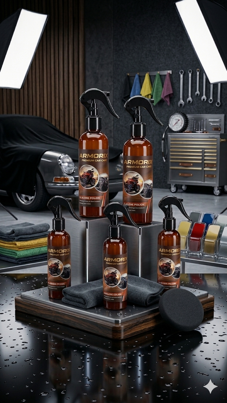 Armorix product lineup in a professional studio